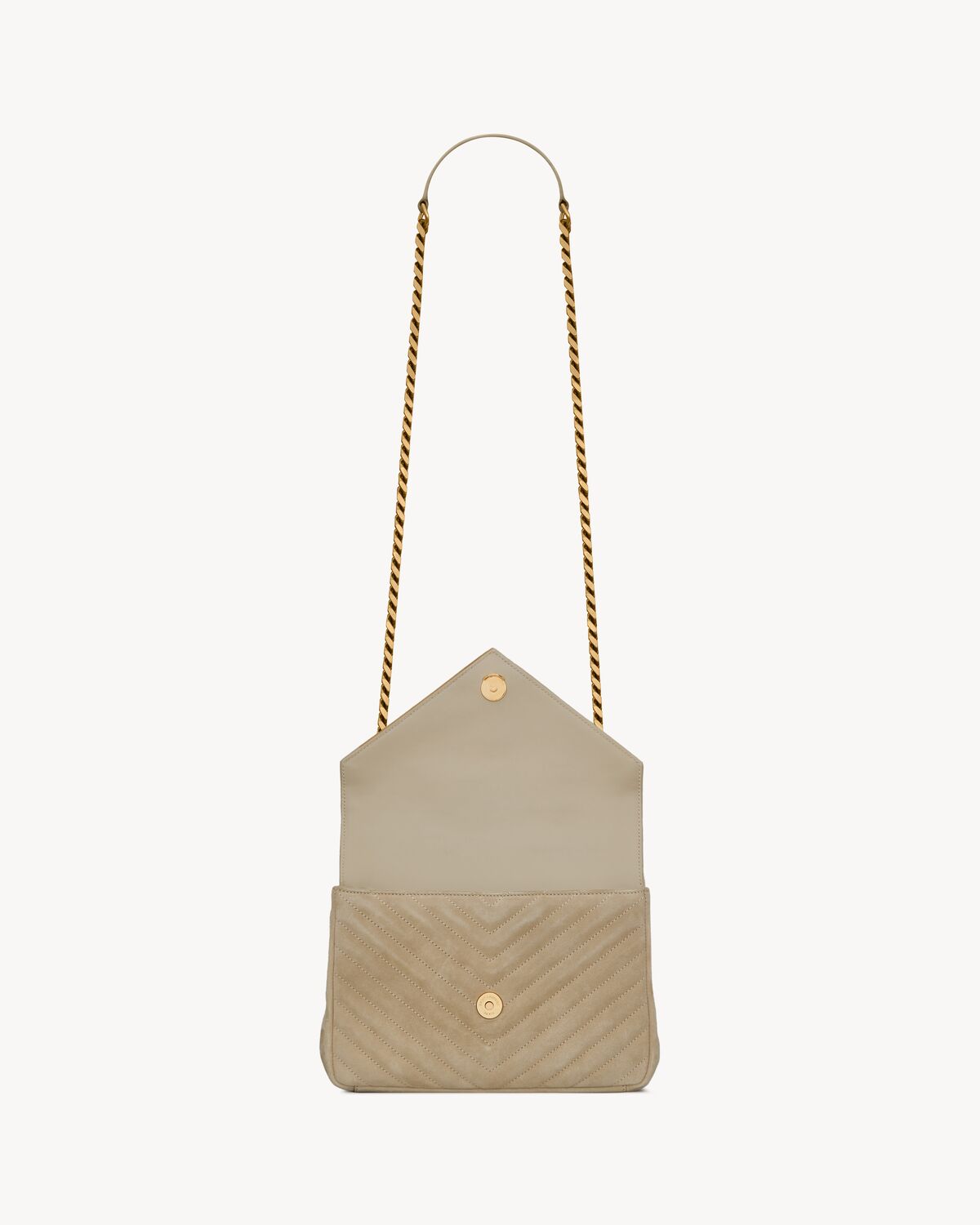 YSL College Medium in Quilted Suede - Image 4